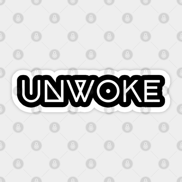 Unwoke Sticker by la chataigne qui vole ⭐⭐⭐⭐⭐